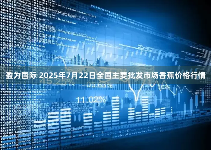 盈为国际 2025年7月22日全国主要批发市场香蕉价格行情