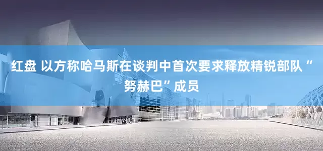 红盘 以方称哈马斯在谈判中首次要求释放精锐部队“努赫巴”成员